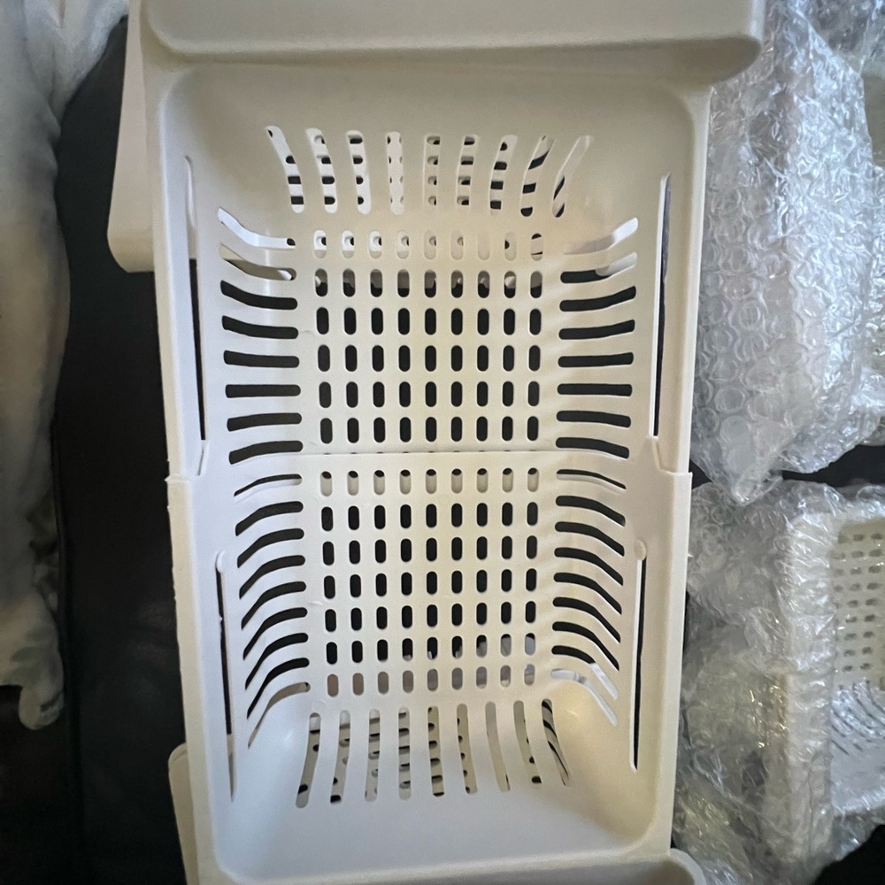 Stackable White Storage Baskets - Picture 3 of 4
